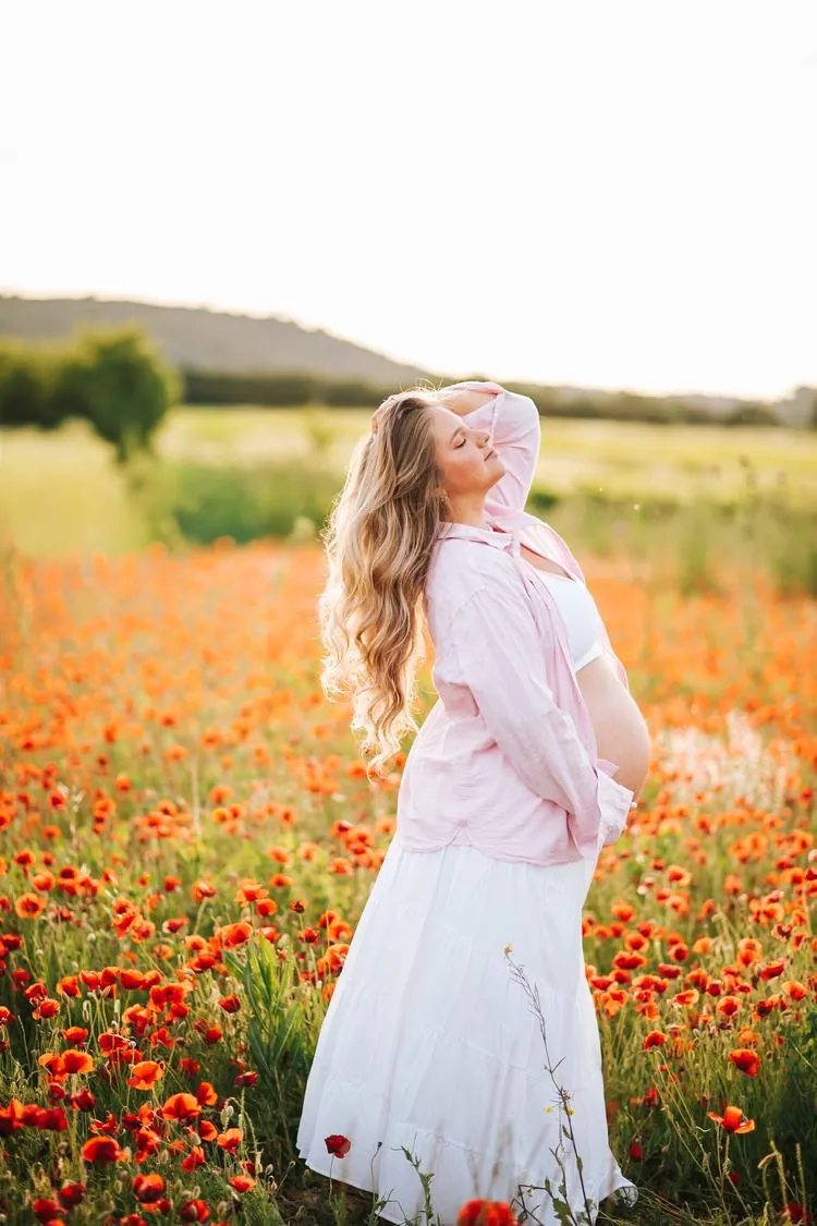 Chemise en lin rose, portée en séance